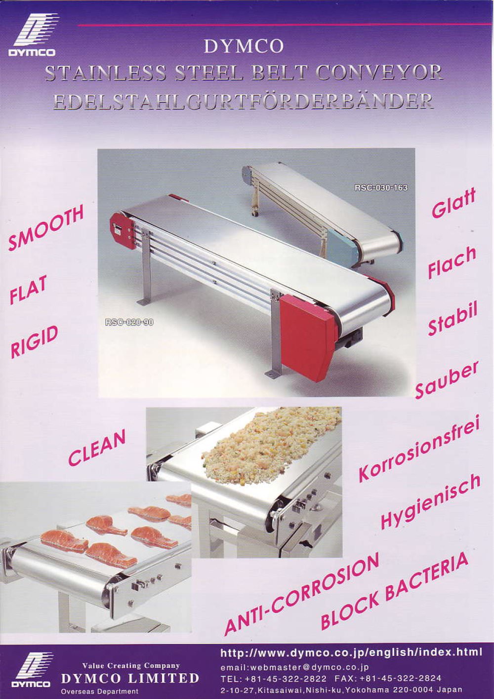Dymco stainless steel belt conveyor - DYMCO. LTD.