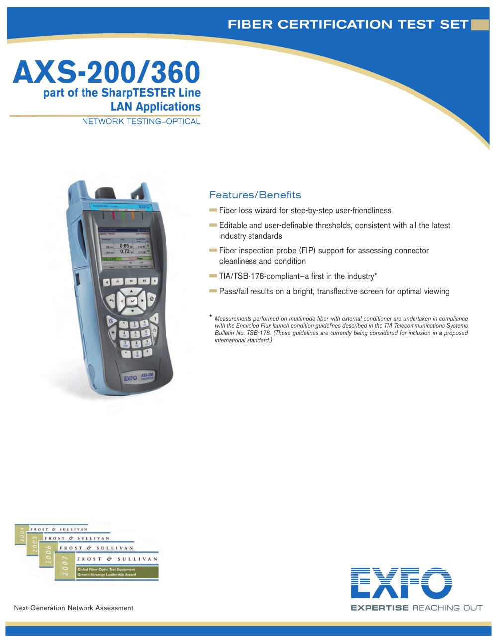 AXS-200/360 Fiber Certification Test Set - EXFO