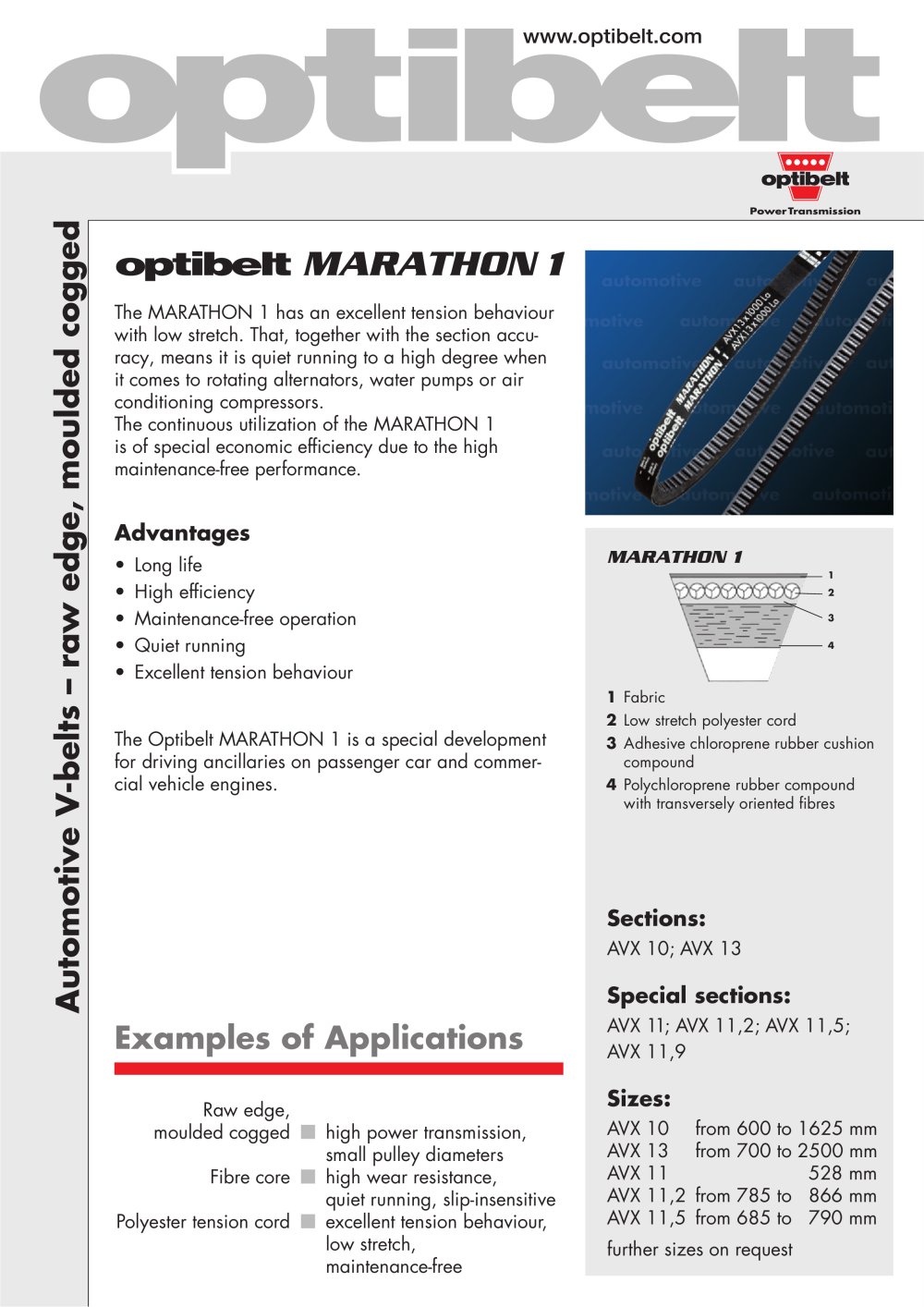 optibelt MARATHON 1 "raw-edge belt" - Optibelt