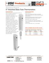 Model 571 and 572 Glass Tube Thermometers