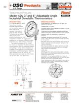 Model ADJ Adjustable Bimetallic Thermometers