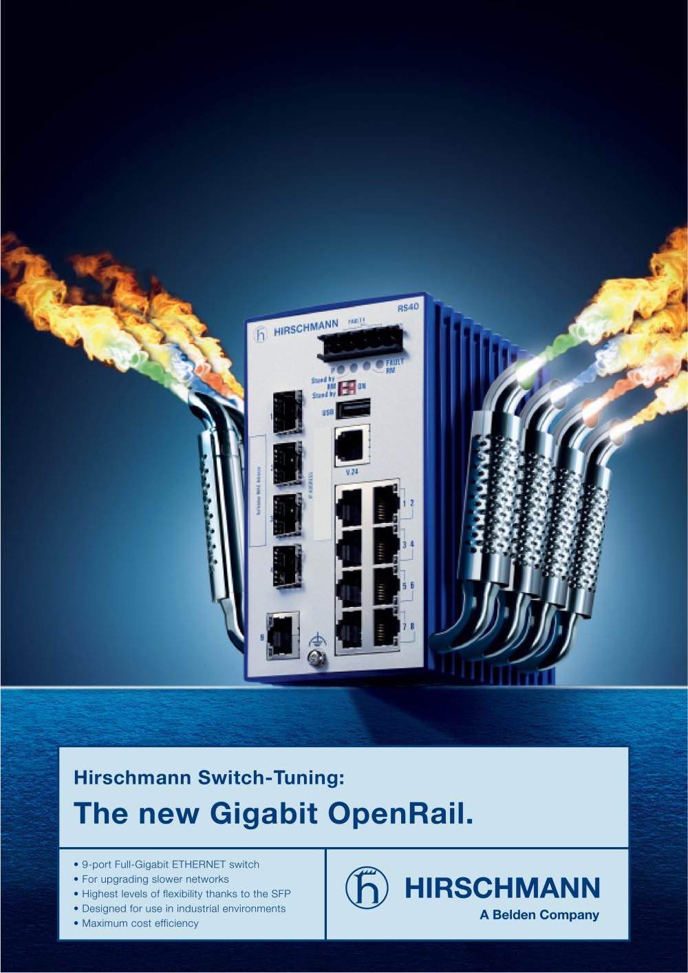 Flyer Gigabit OpenRail RS40 - HIRSCHMANN