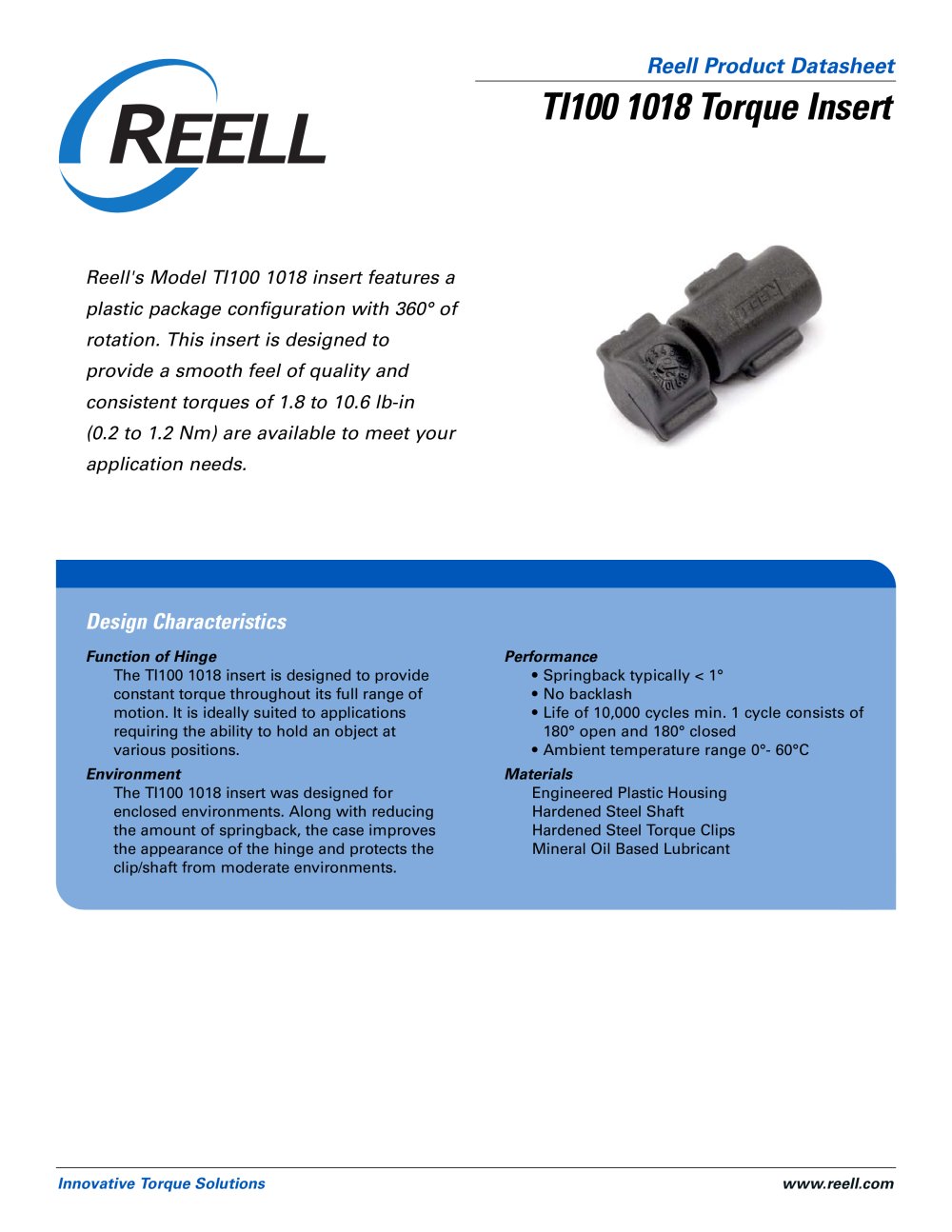 Torque Insert ::  TI100 1018 - RPM