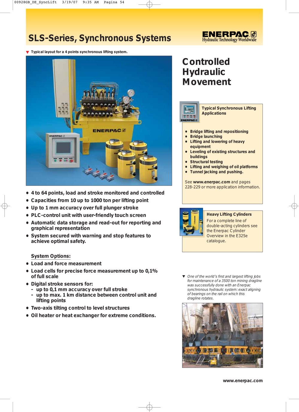 Enerpac Synchronous Liftsystem - ENERPAC