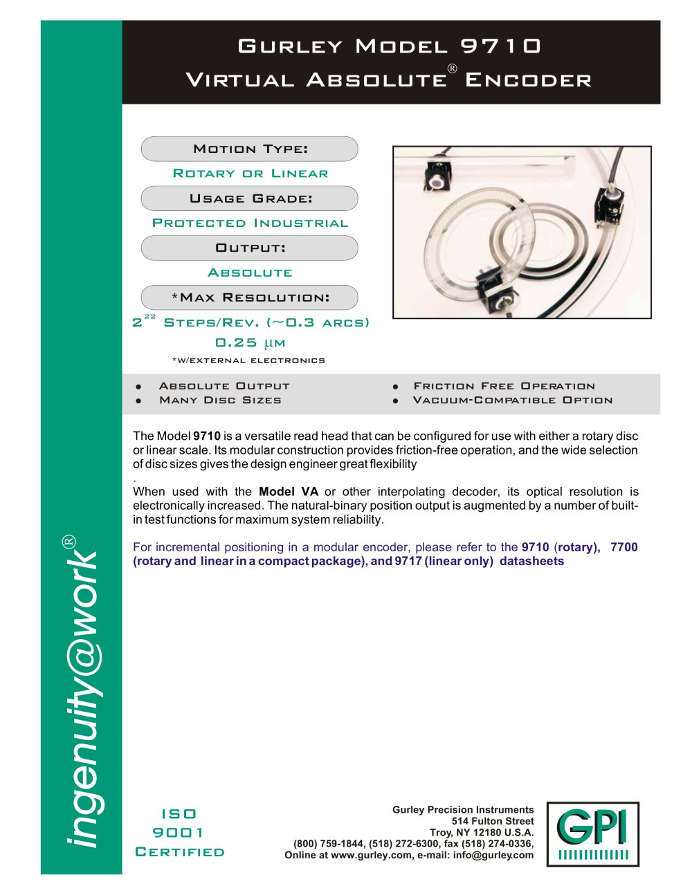 9710 Virtual Absolute Modular Encoder - GURLEY Precision Instruments
