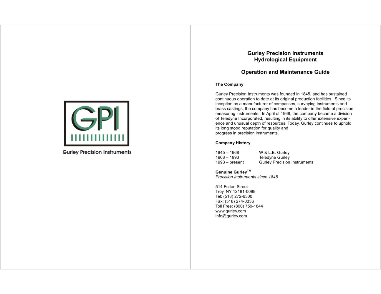 GURLEY Precision Instruments - 
