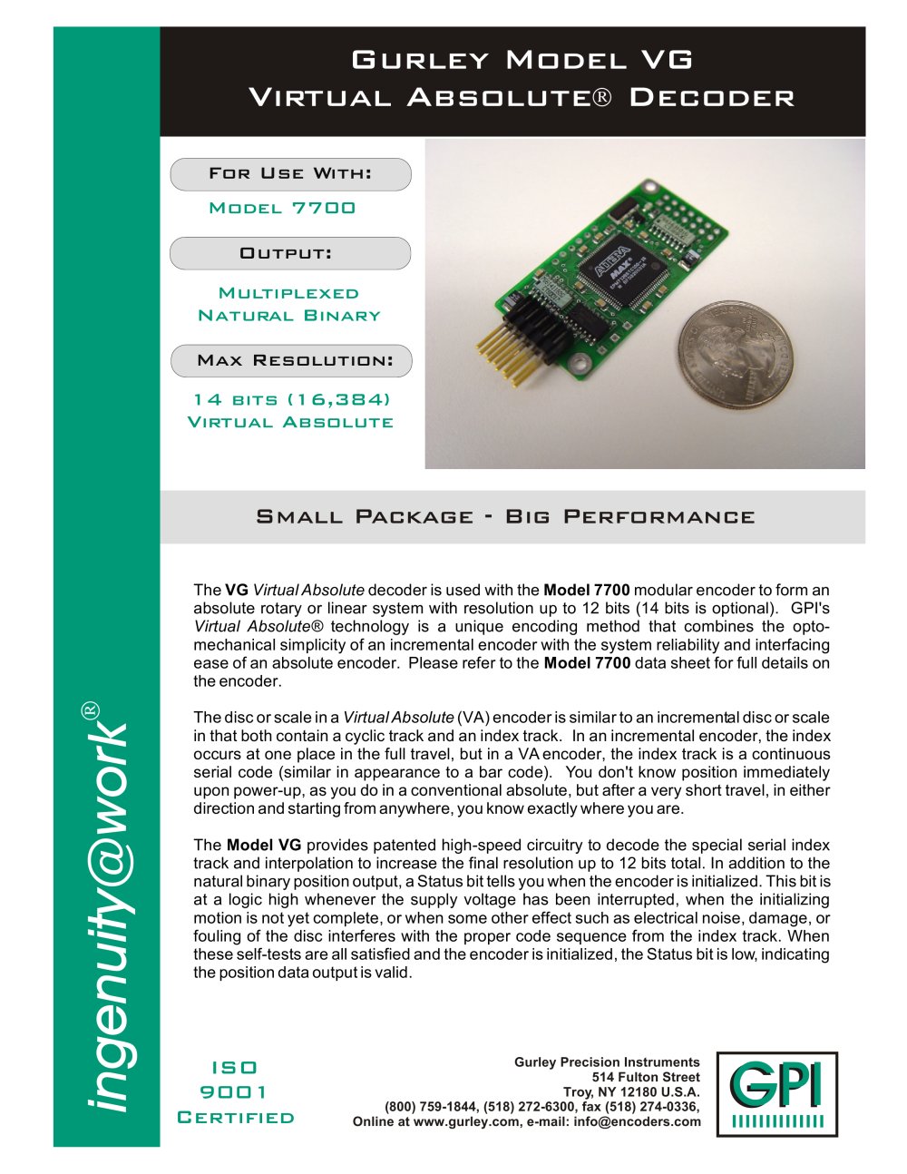 VG Virtual Absolute Decoder - GURLEY Precision Instruments
