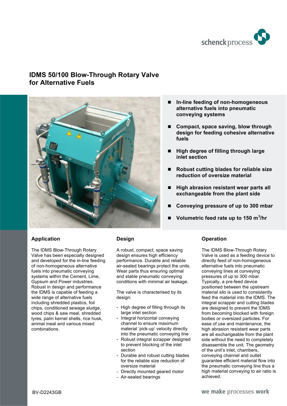 IDMS blow-through rotary valve - Schenck Process
