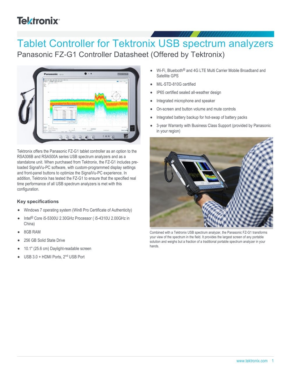 tablet controller for tektronix usb spectrum analyzers panasonic fz tektronix com
