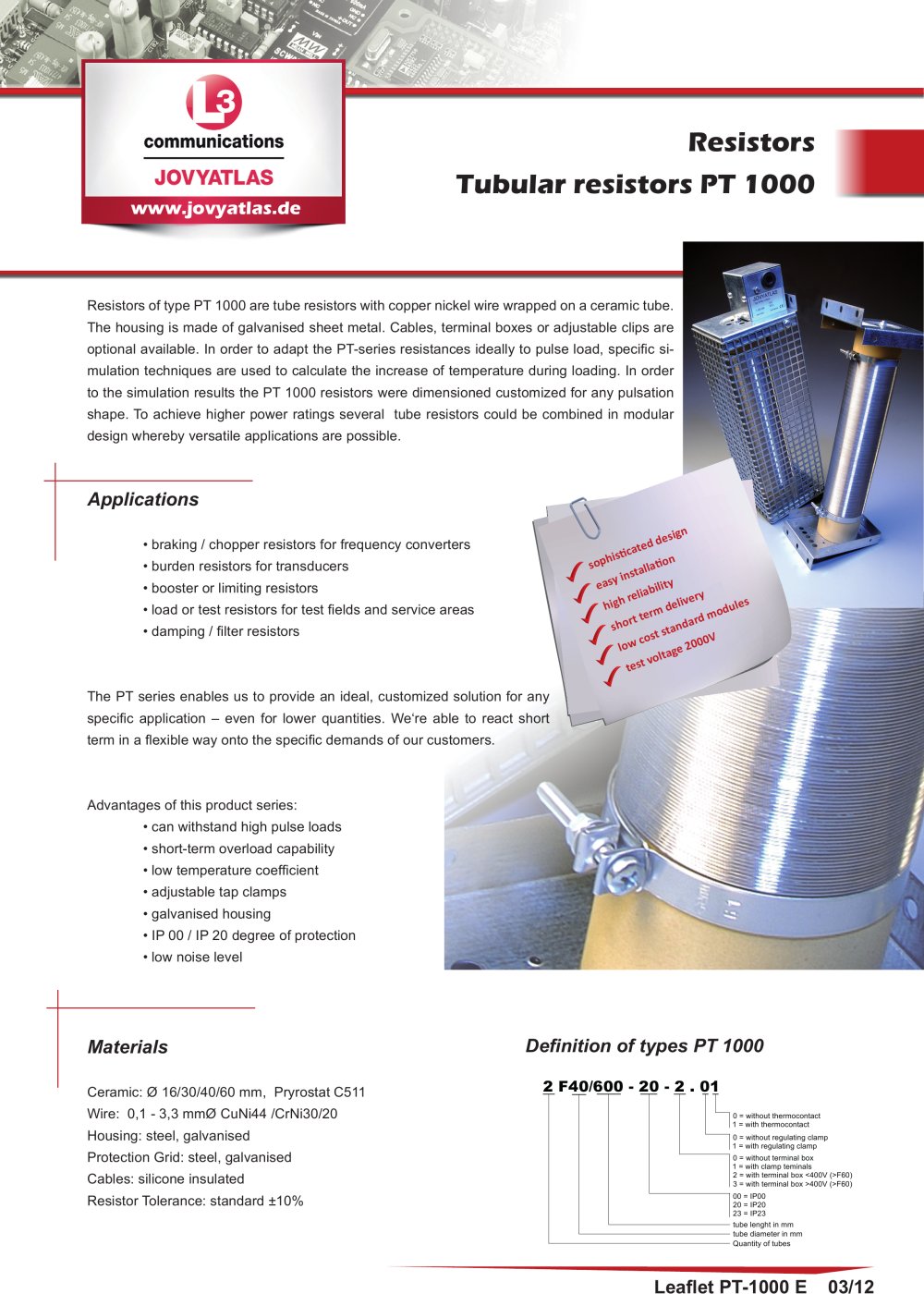 tube resistors - JOVYATLAS