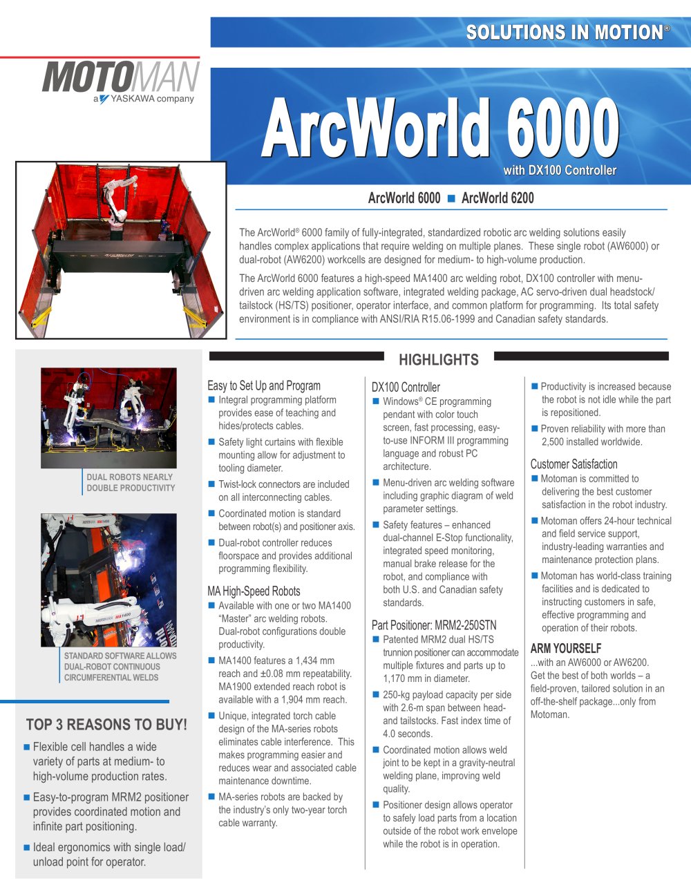 Motoman ArcWorld 6000 Welding Solution - MOTOMAN