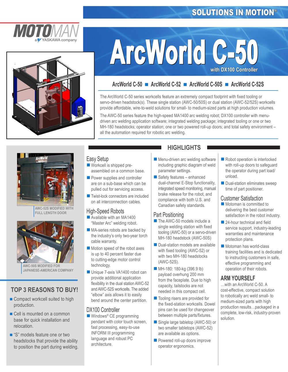 Motoman ArcWorld C-50 Compact Welding Solution - MOTOMAN