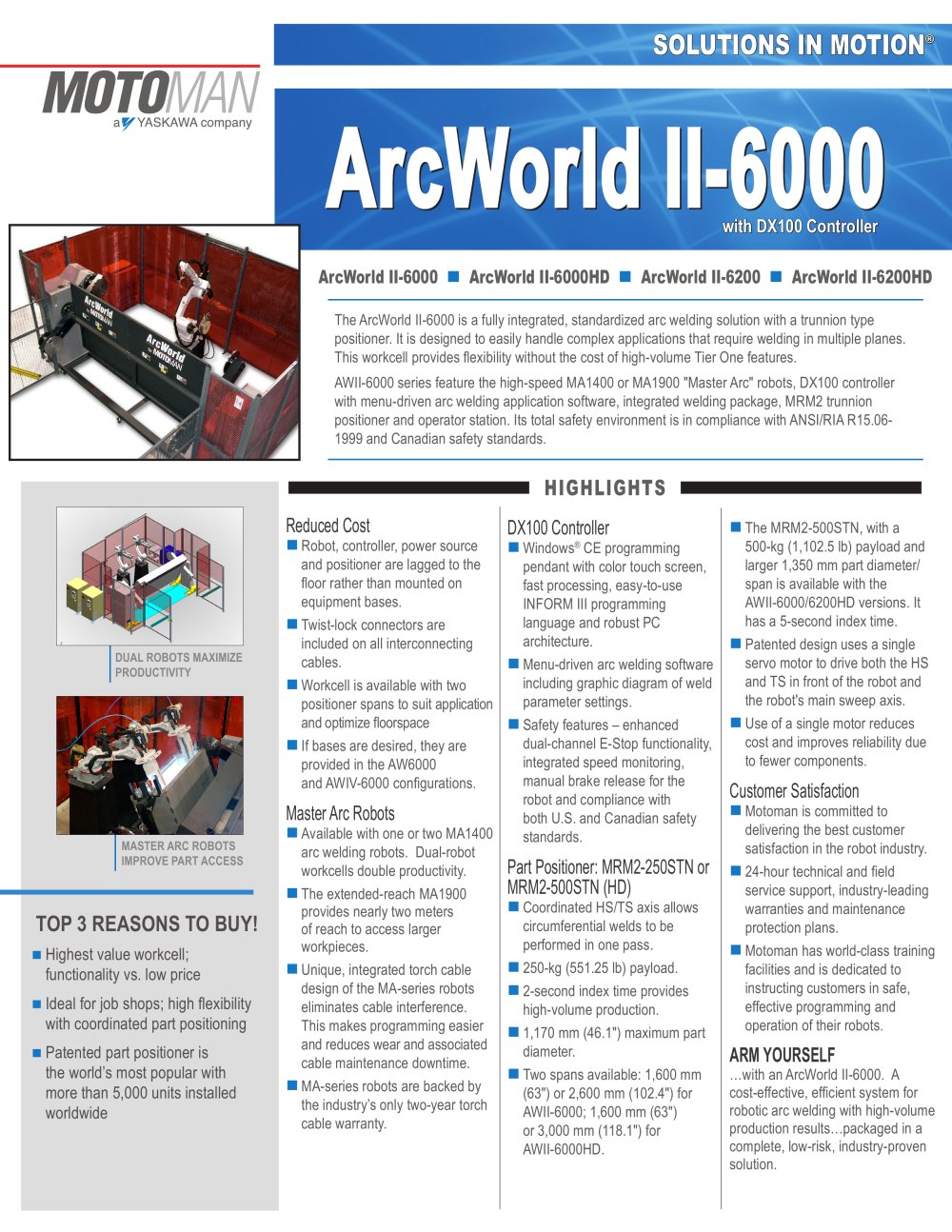 Motoman ArcWorld II-6000 Welding Solution - MOTOMAN