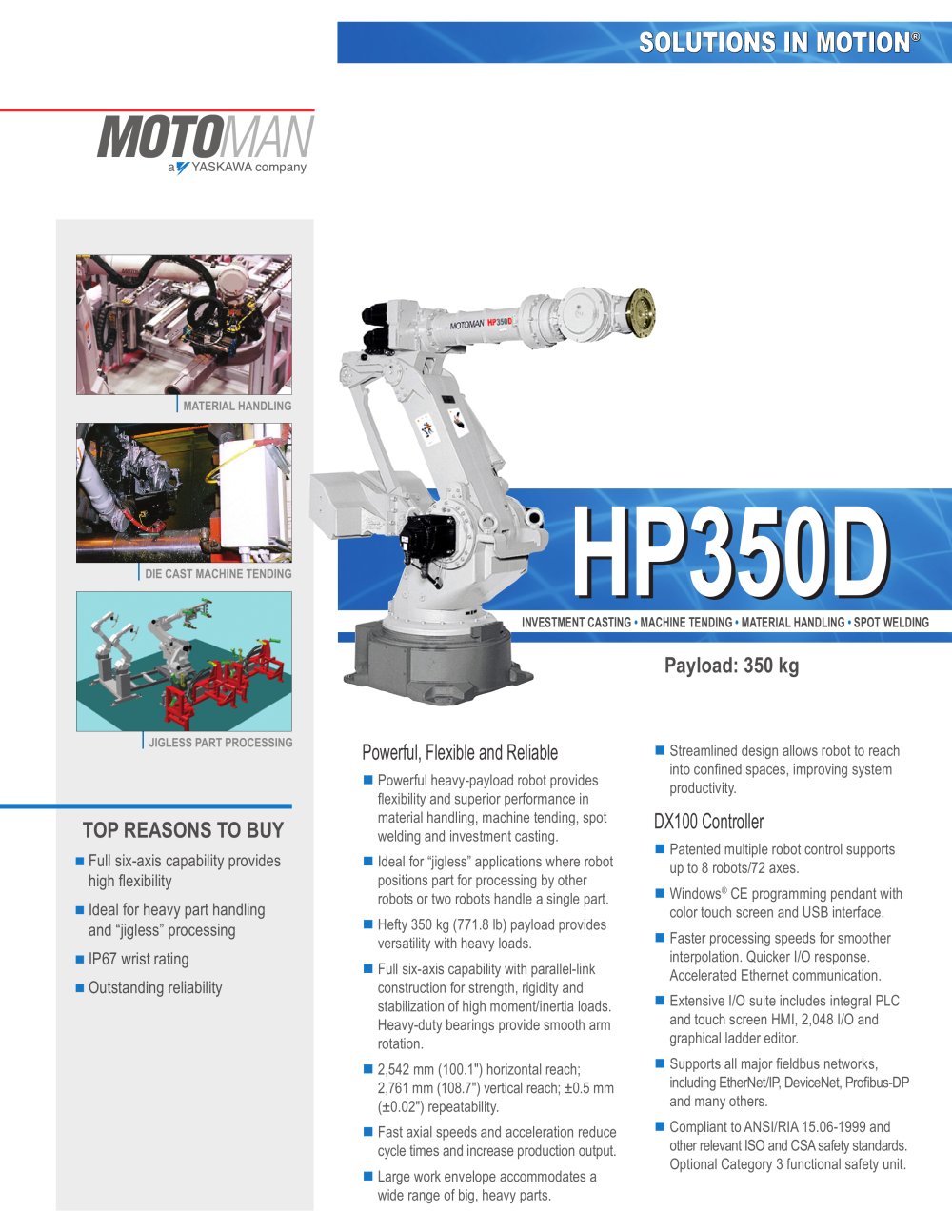 Motoman HP350D "High Performance" Robot - MOTOMAN