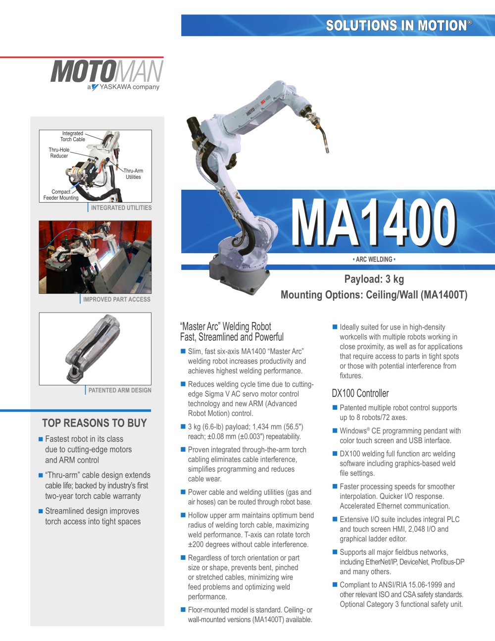 Motoman MA1400 "Master Arc" Welding Robot - MOTOMAN