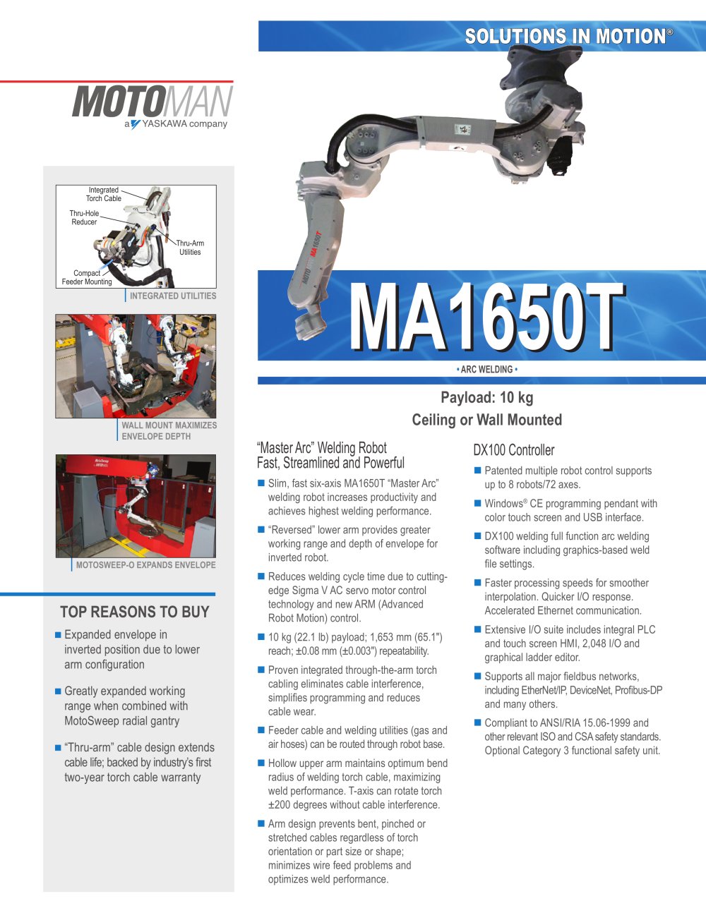 Motoman MA1650T "Master Arc" Welding Robot - MOTOMAN