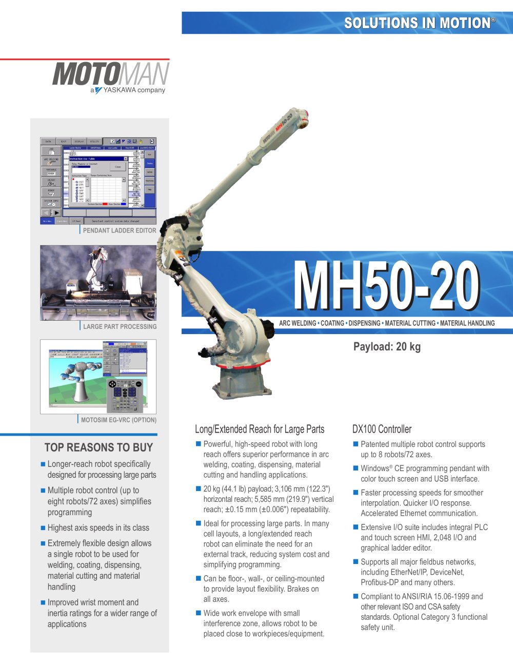Motoman MH50-20 Robot - MOTOMAN