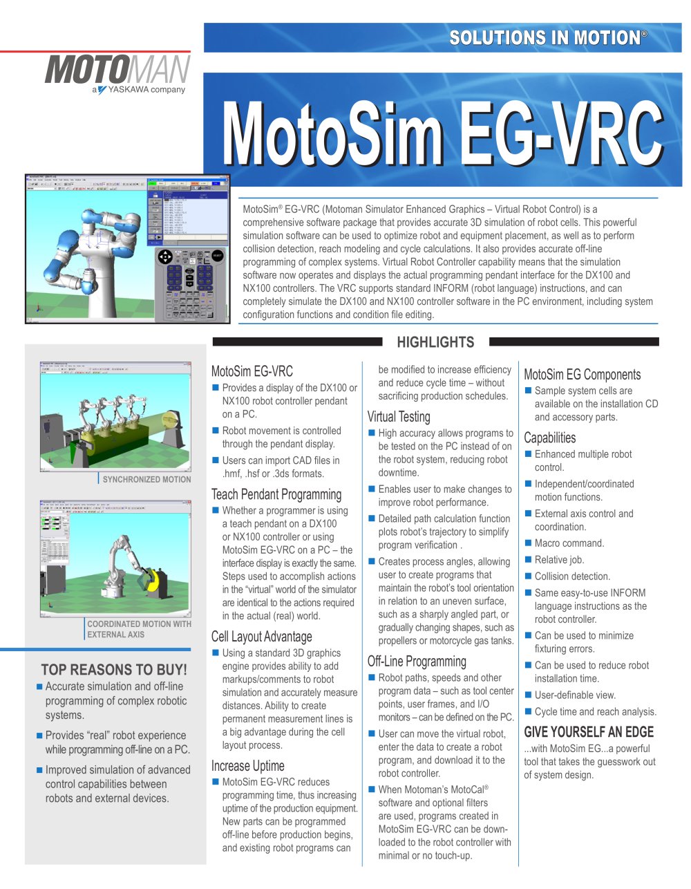 Motoman MotoSim EG Simulation Software - MOTOMAN