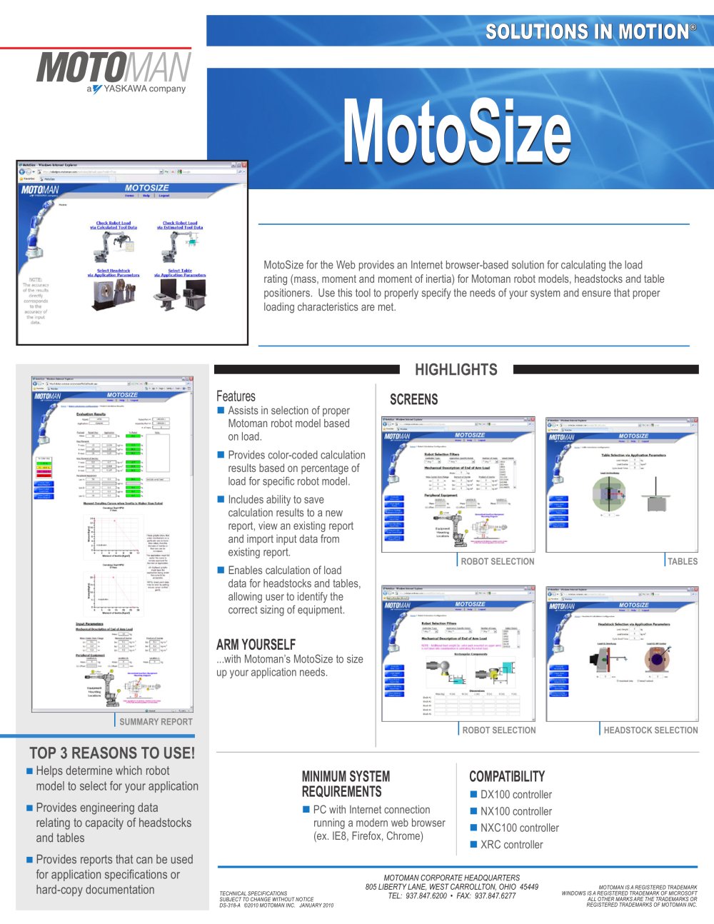 Motoman MotoSize Software - MOTOMAN