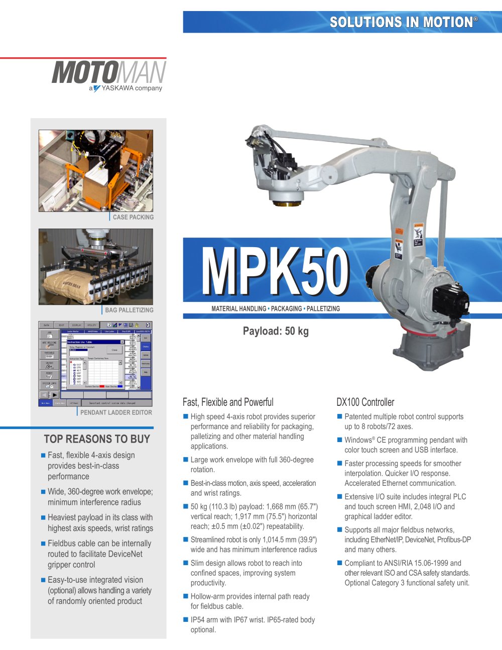 Motoman MPK50 "Packing" Robot - MOTOMAN