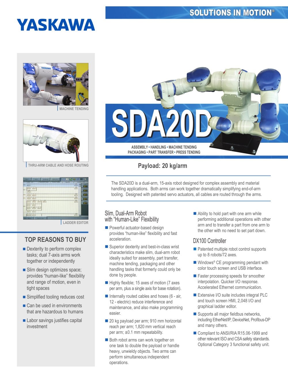 Motoman SDA20D Dual-Arm Robot - MOTOMAN