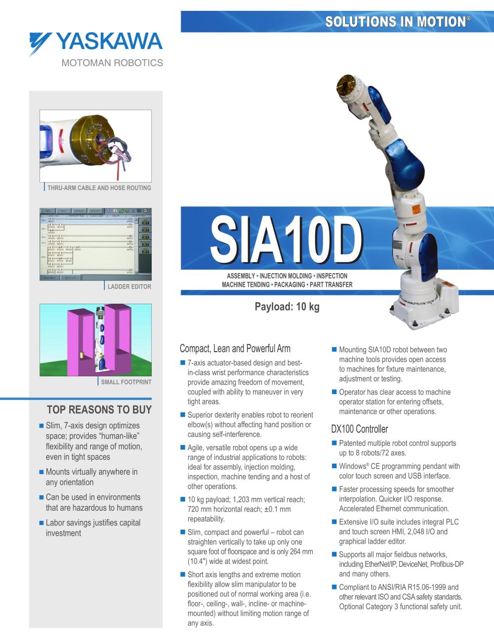Motoman SIA10D 7-Axis Robot - MOTOMAN