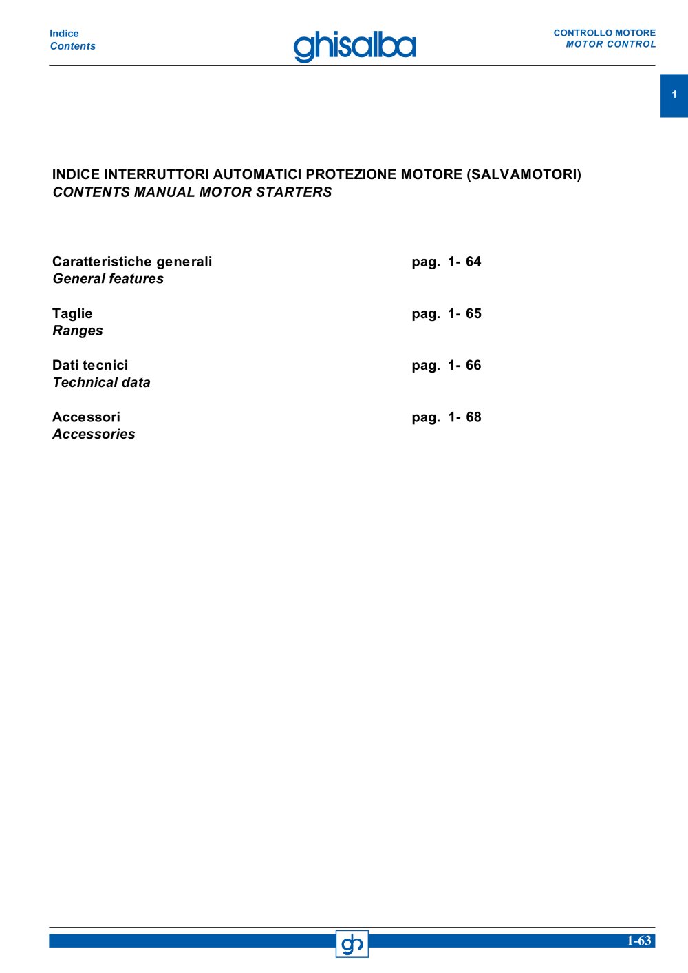 GHA Manual Motor Starter - GHISALBA