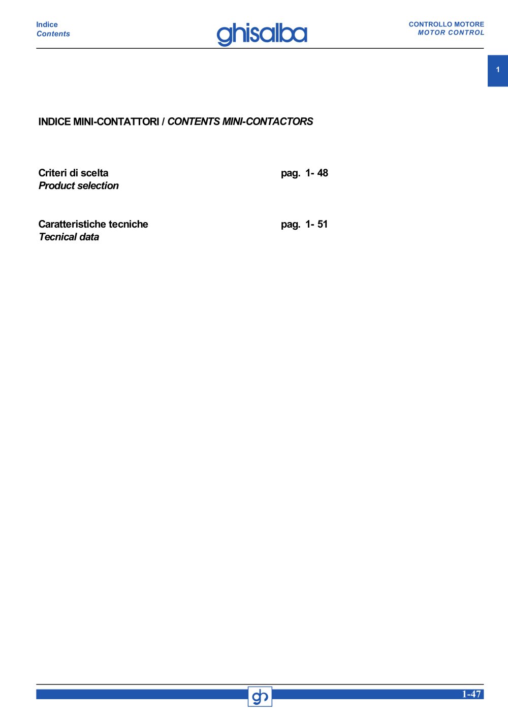 Mini-contactors - GHISALBA