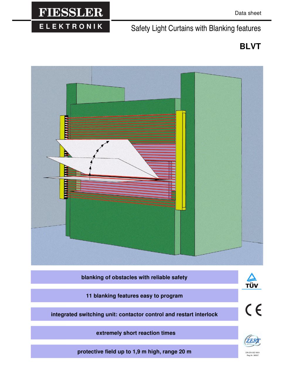 Safety light curtains with Blanking features_category 4 Appliance_description - Fiessler Elektronik