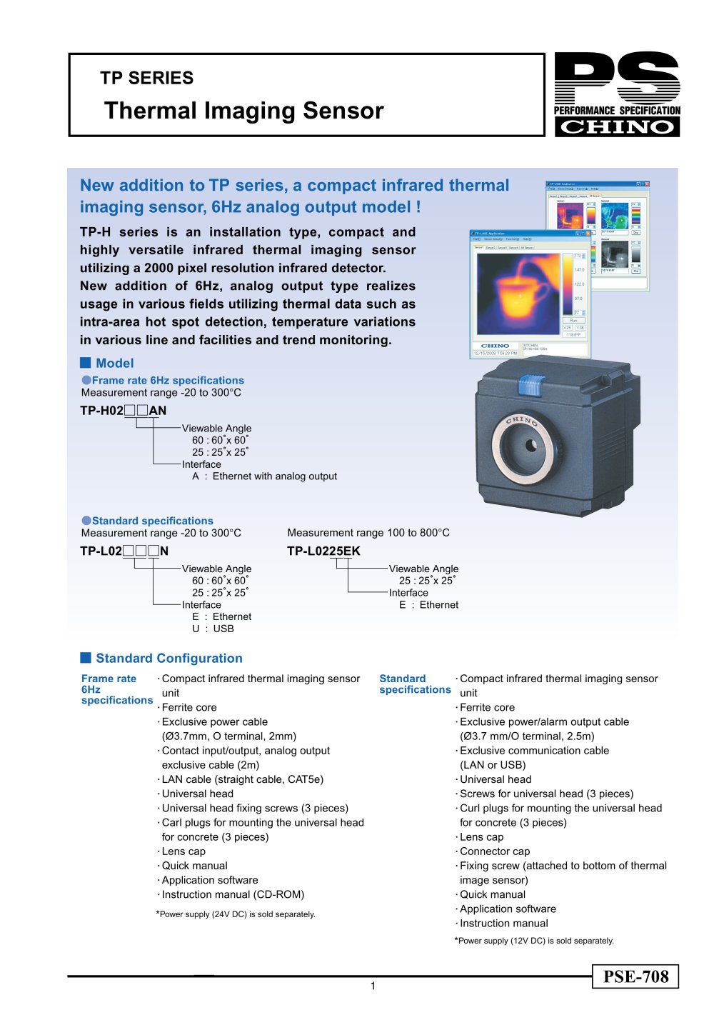 Thermal Imaging Sensor TP-L0260EN - CHINO