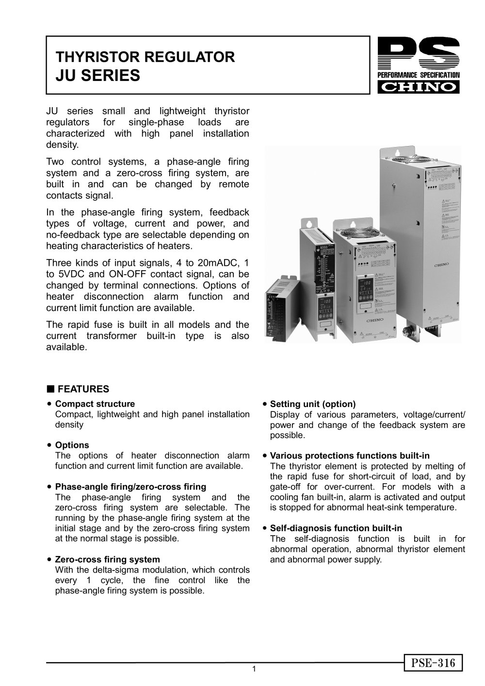 Thyristor Regulators Single-phase - CHINO