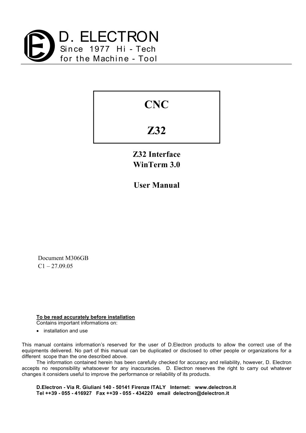 Z32 human-machine-interface - D.Electron