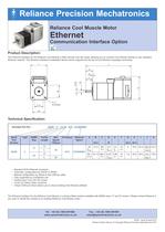 Reliance cool muscle motor with Ethernet - Datasheet