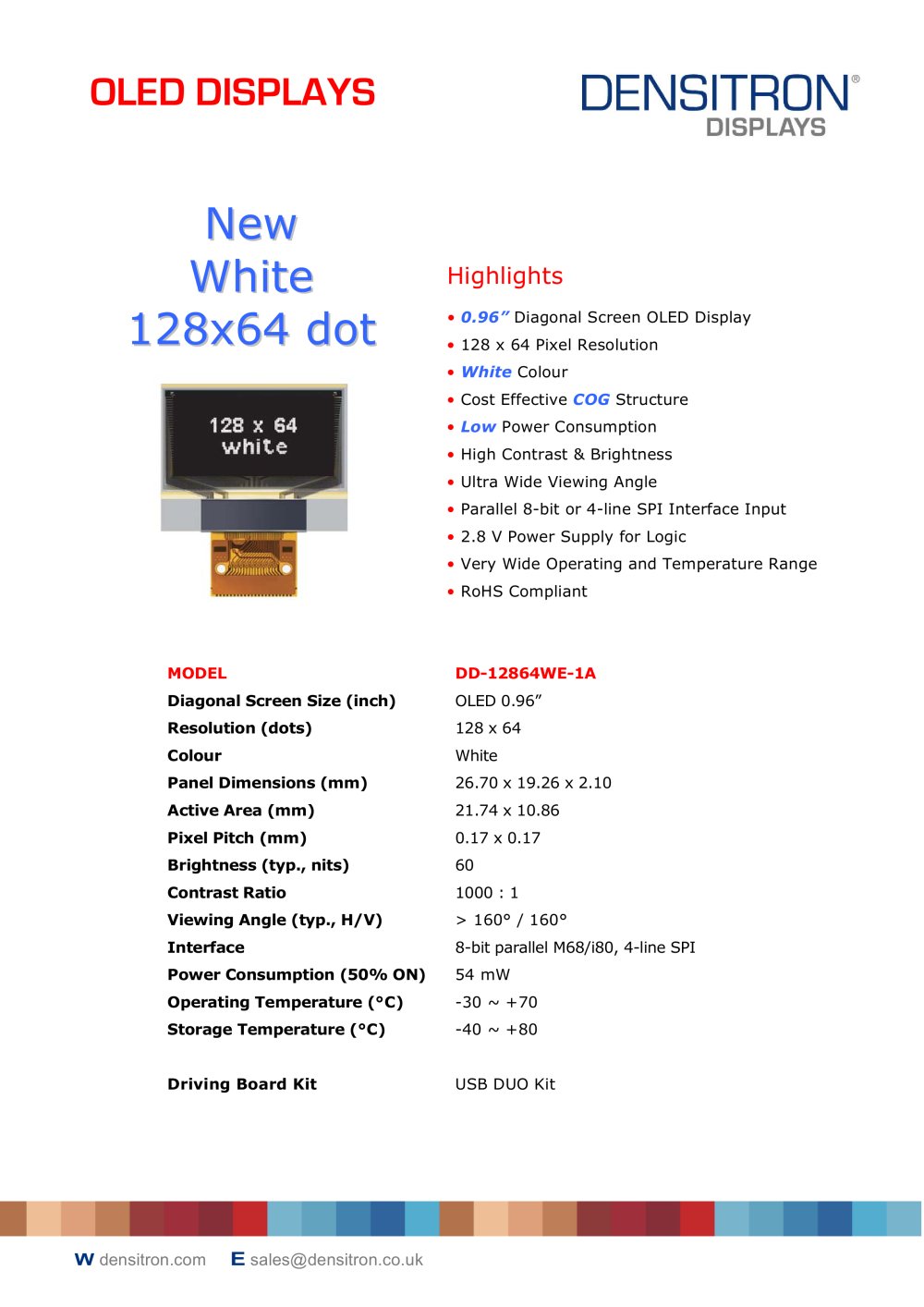 New 0.96" OLED - Densitron Technologies