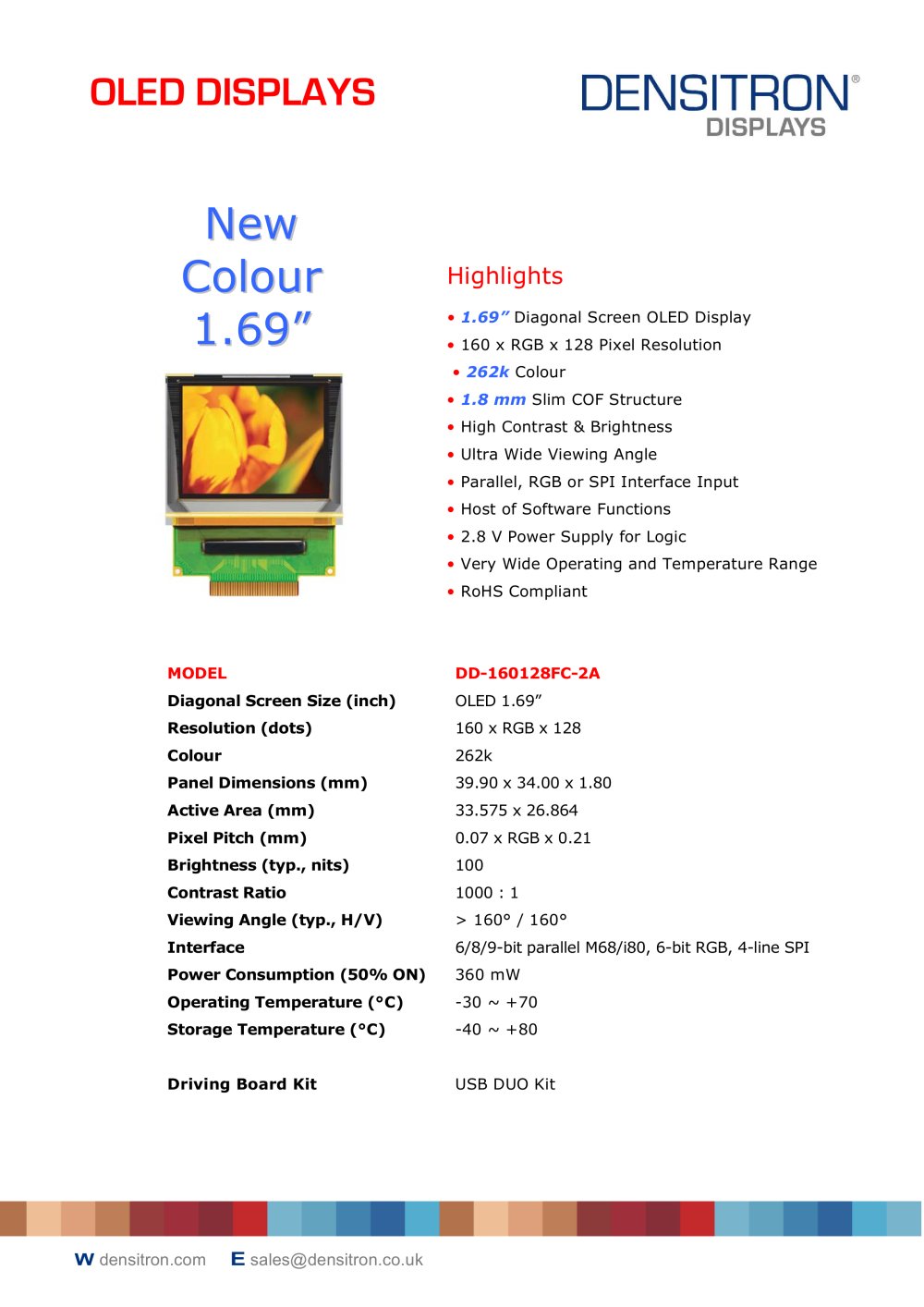 New 1.69" OLED - Densitron Technologies