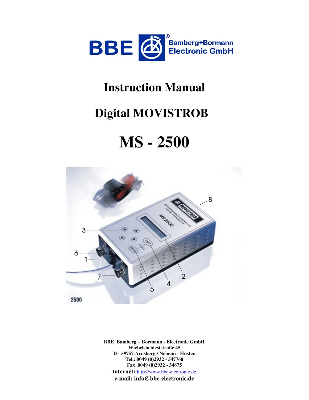 Compact microprocessor-controlled stroboscope with interface. - BBE