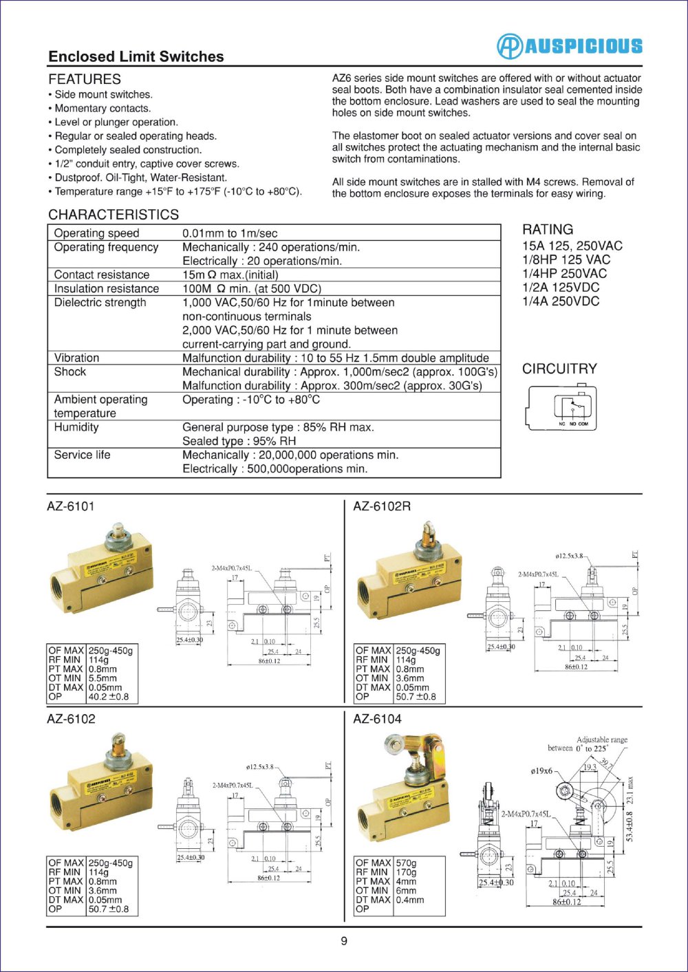 Enclosed Limit Switches - 1 / 1 Pages