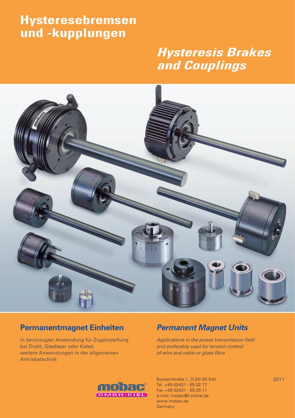 Brakes and couplings permanent magnet units - mobac