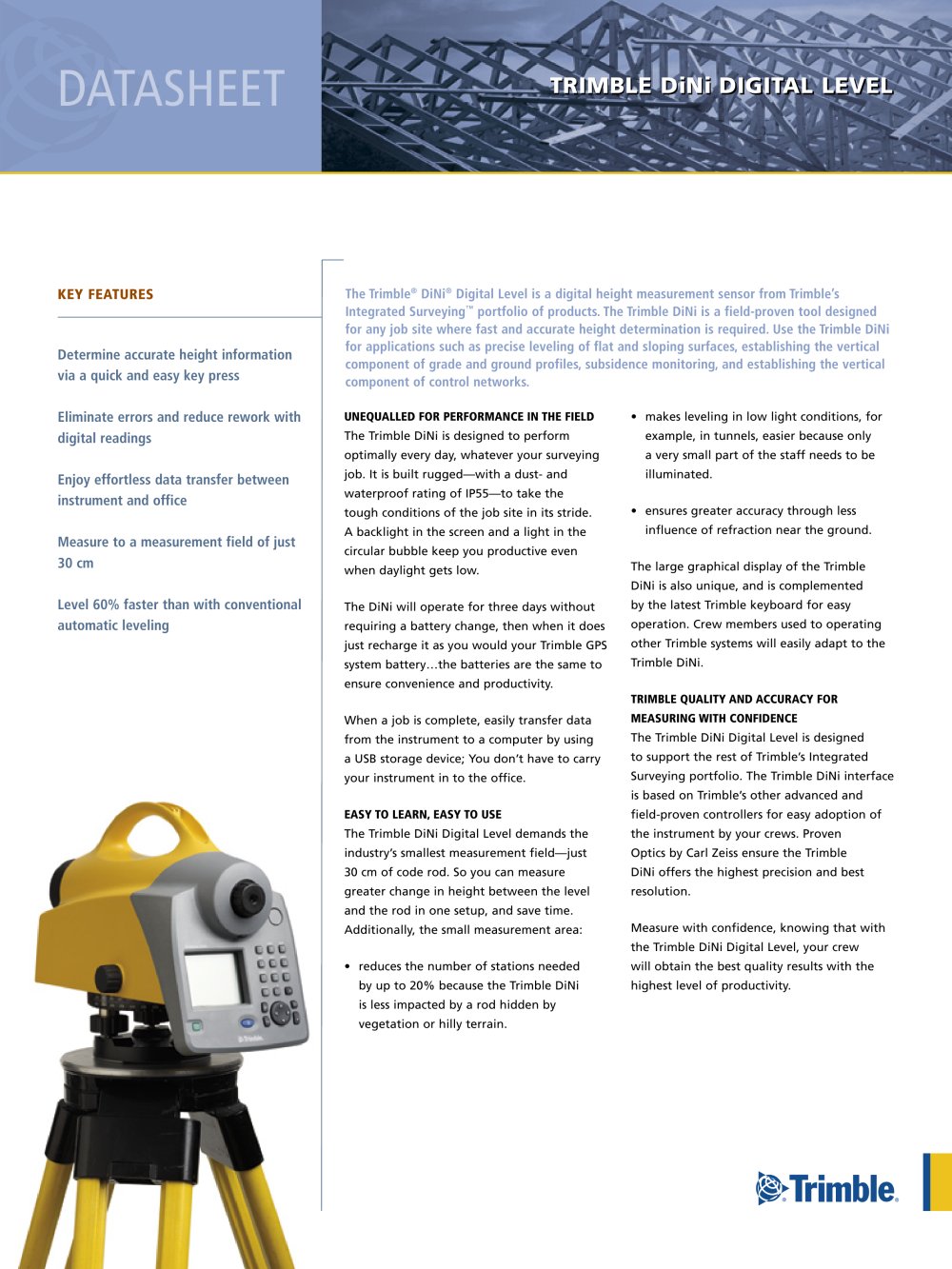 Datasheet - DiNi Digital Level - English - Trimble
