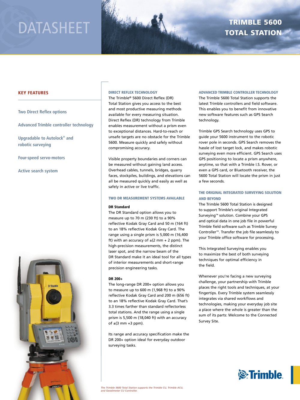Trimble 5600 Total Station Datasheet - English - Trimble