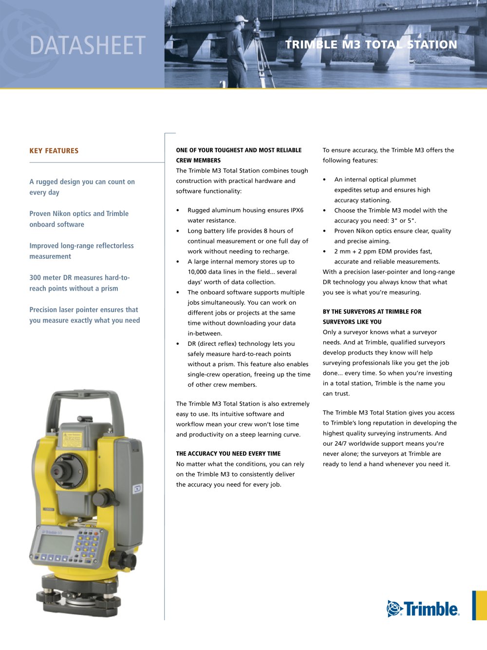 Trimble M3 Total Station Datasheet - English - Trimble