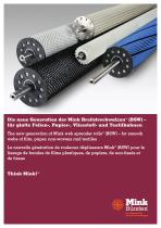 Mink web spreader rolls - BSW-PP for tight spaces on film, paper, non-woven and textile web paths