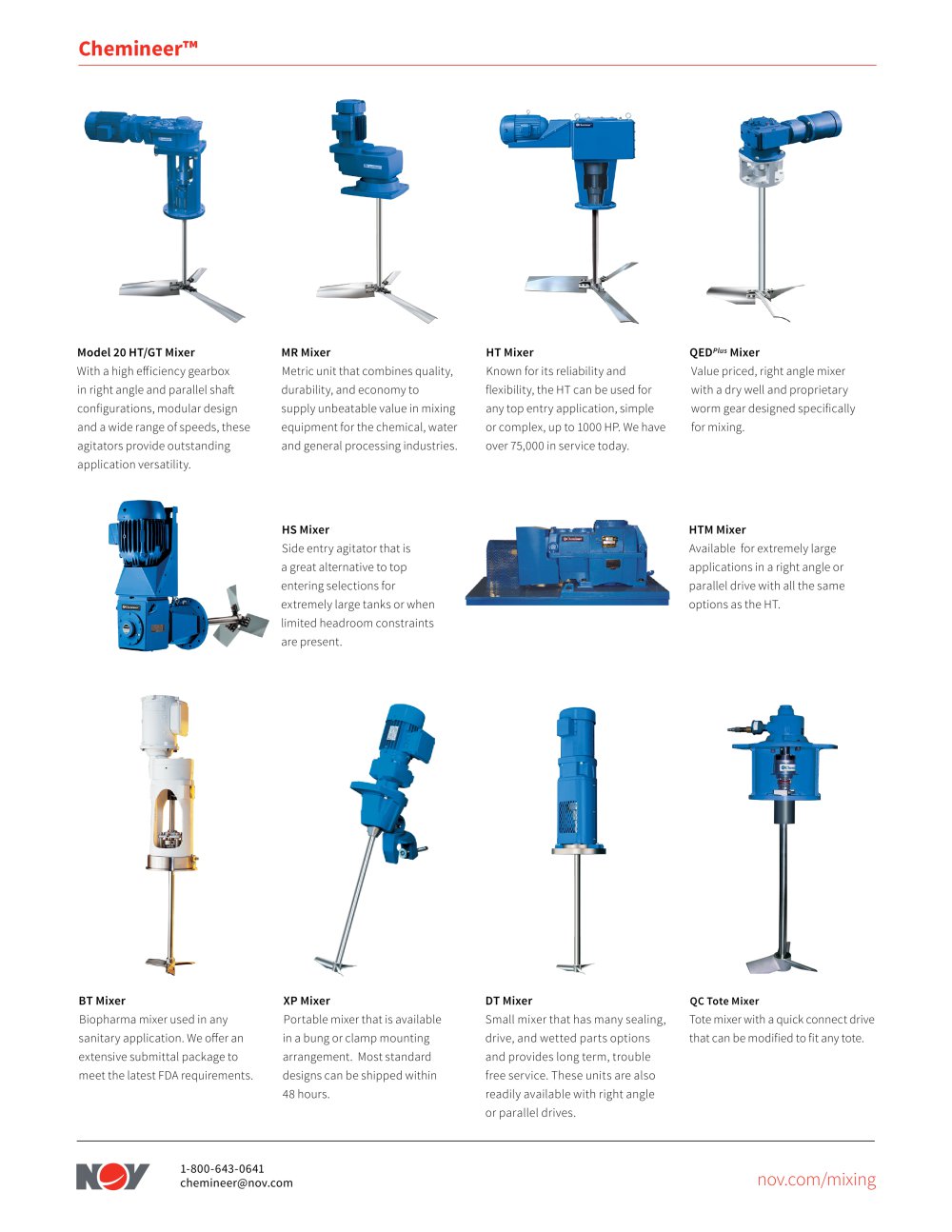 chemineer line card - Chemineer