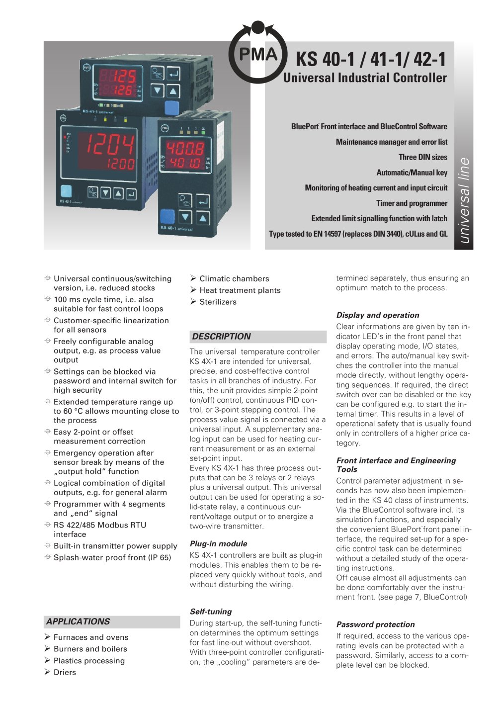 KS 40-1 Universal Industrial Controller - PMA