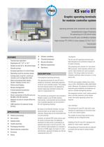 KS vario BT Graphic operating terminals for modular controller system