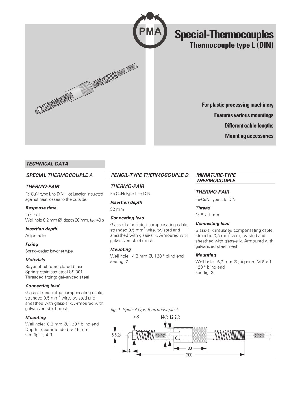 Special Thermocouple - PMA