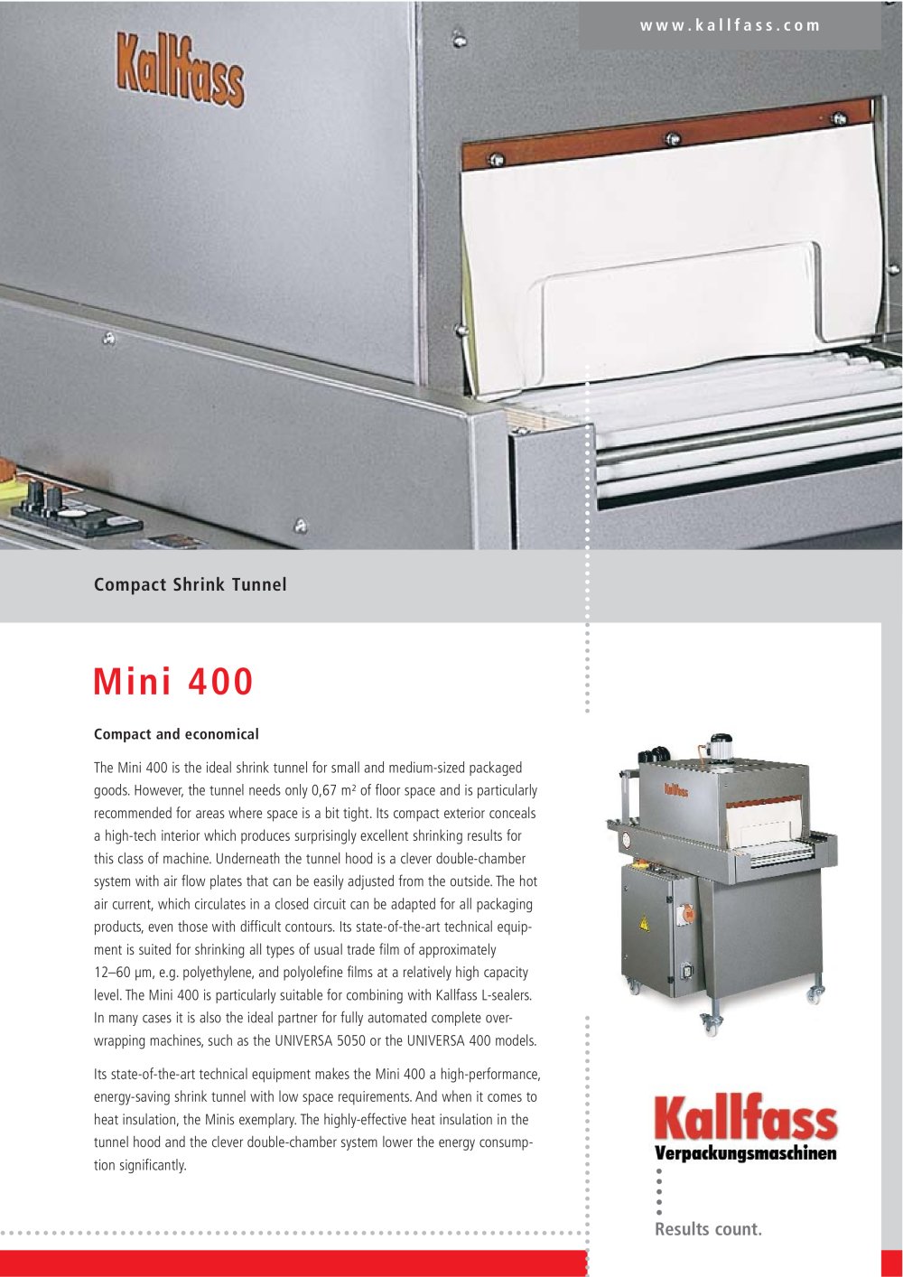 Compact Shrink Tunnel MINI 400 - Kallfass