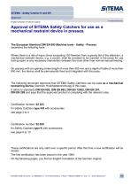SITEMA-Safety Catcher official approval EN 693 