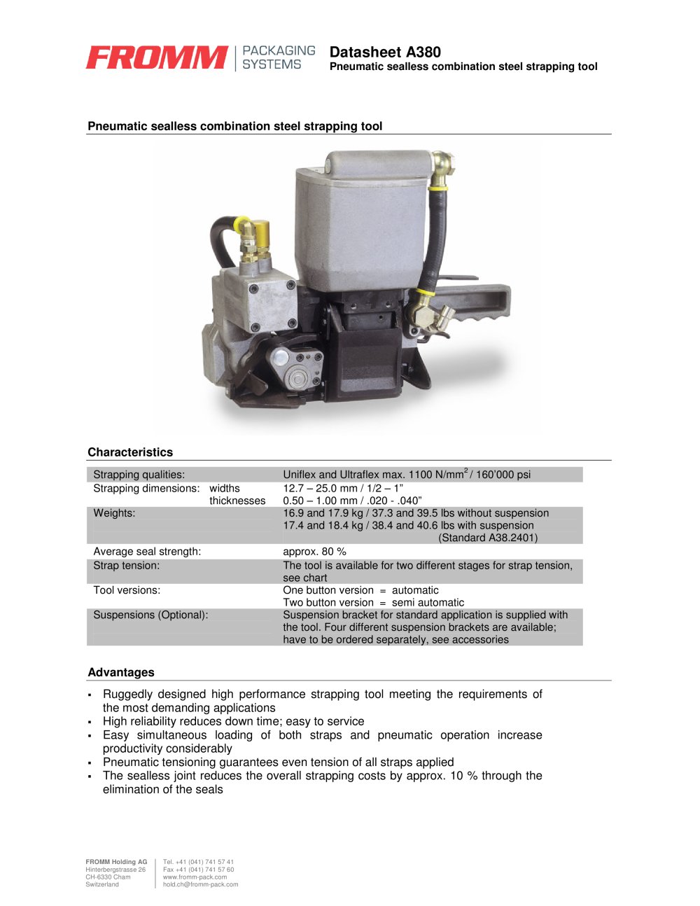 Pneumatic tools A380 - FROMM