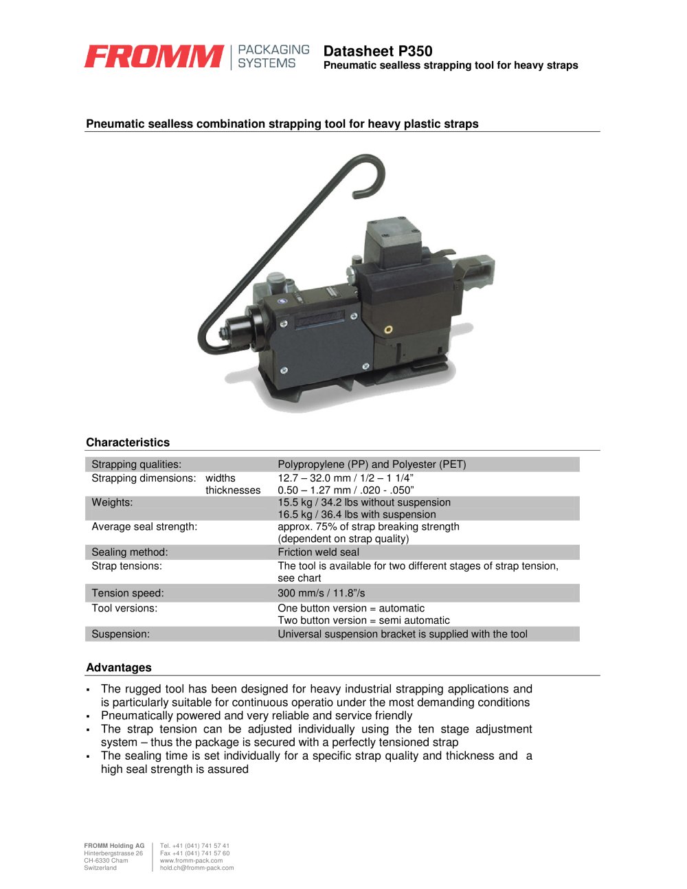 Pneumatic tools P350 - FROMM